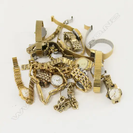 BAG OF LADIES WATCHES GOLD PLATED ETC