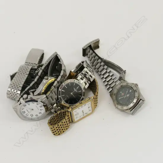 6 WATCHES WITH METAL BRACELETS