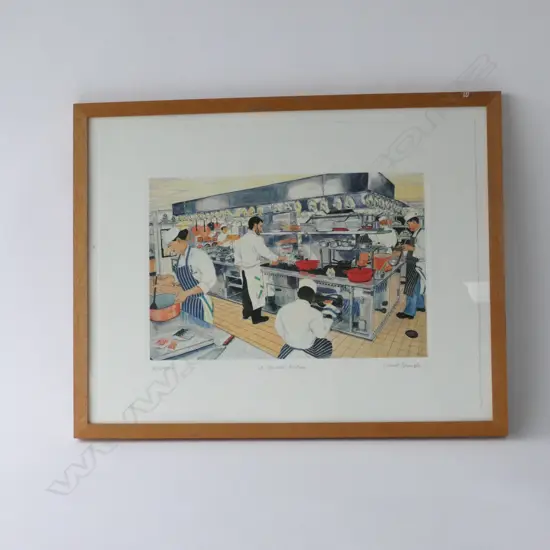 RICHARD BRAMBLE 'LE GARROCHE'S KITCHEN' ARTIST PROOF 615 X 845MM
