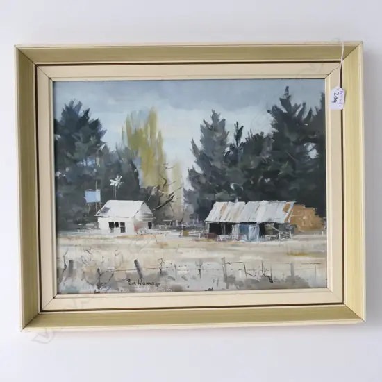 PETER WILLIAMS 'EVENING IN CANTERBURY' OIL ON BOARD 540 X 440MM