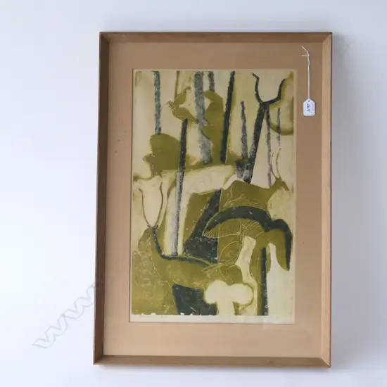 MALCOLM WARR - MONO PRINT - BUSH 1968