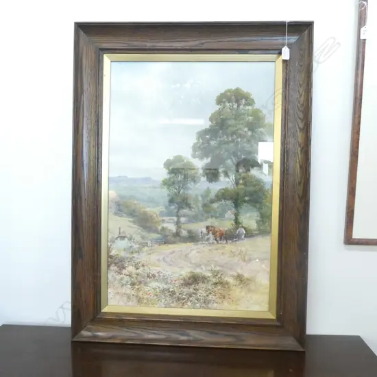 C.N.WORSLEY (1862-1923) LGE W/C 'ON A SURREY FARM'. SIGNED...