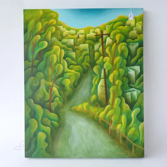 IVAN VOSTINAR 'CROFTON ROAD' OIL ON CANVAS 755 X 605MM