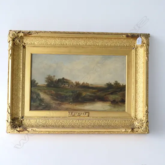 VICTORIAN GILT FRAMED OIL - R. STUBBS