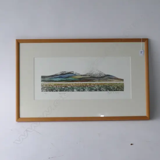 ANGELA R. WALKER 'NGAURUHOE' PRINT NO. 8/100 770 X 470MM