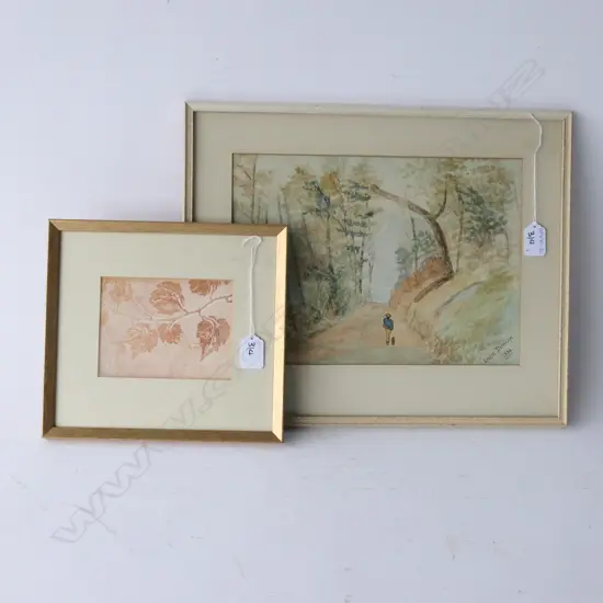 LIZZIE DUNCAN 1880 W/C AND LEAF PRINT