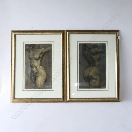 GRAHAM CROW 'NUDE STANDING I' & 'NUDE STANDING II' 1997 705 X 530MM