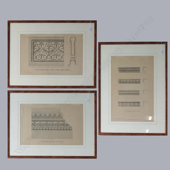 3 ARCHITECTURAL PRINTS 770 X 590MM