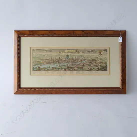 LG ANTIQUE PRINT OF FLORENCE 'FIORENZA', 810 X 460MM