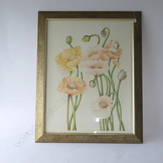 R. HUSTON POPPIES PENCIL SKETCH 1170 X 930MM 