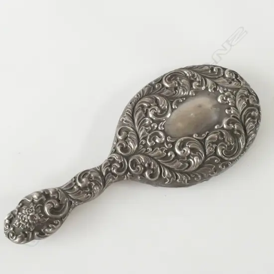 S. SILVER VANITY HANDLE MIRROR