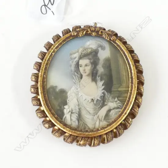 GAINSBOROUGH SCHOOL PORTRAIT ON IVORY H 80 MM 