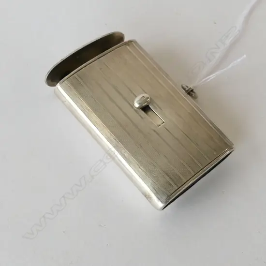 SILVER VESTA CASE WITH UNUSUAL SLIDE MECHANISM IMPORT MARKS FOR LONDON 1926