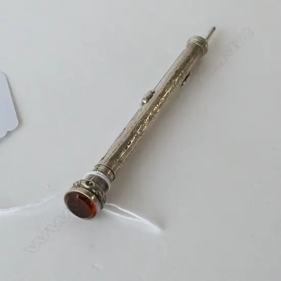 SILVER PROPELLING PENCIL & DIP PEN BIRMINGHAM 1906