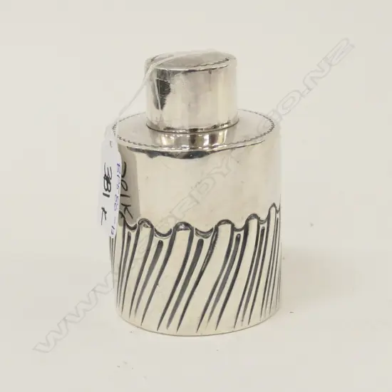 EDW S. SILVER TEA CADDY SHEFFILED HM