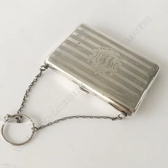 EDWARDIAN SILVER NOTE BOOK WITH SILVER PENCIL BIRM. 1909