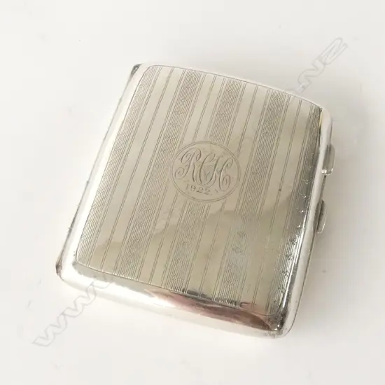 SILVER CIGARETTE CASE BIRM. 1921