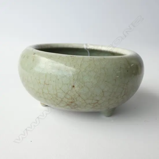 OLD CHINESE CRACKLE CELADON SMALL BOWL