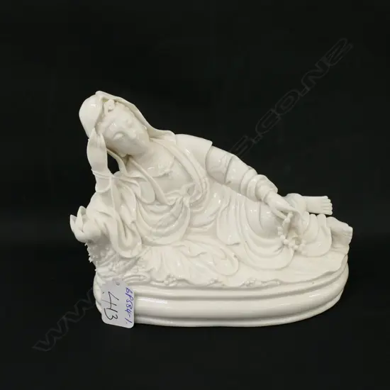 BLANC DE CHINE KUAN YIN LYING ON HER SIDE 