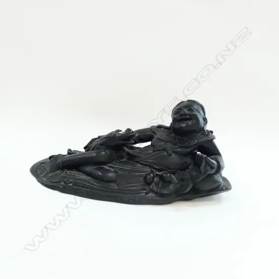 CARVED WOODEN CHINESE FIGURE L. 325MM