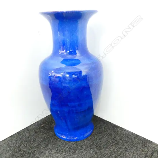 LARGE BLUE CERAMIC VASE H. 530MM
