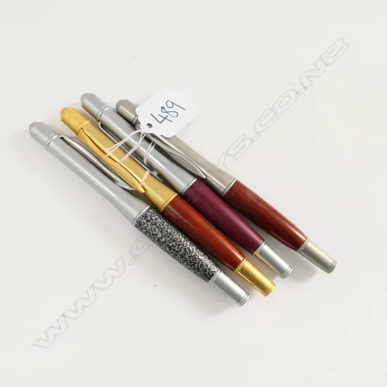 TWO FOUNTAIN PENS & TWO BALLPOINT PENS