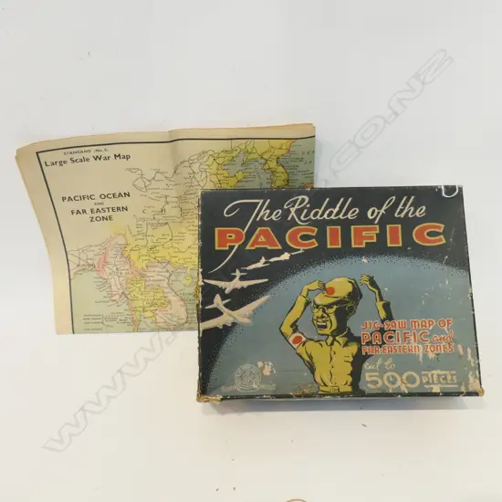 VINTAGE BOXED JIG-SAW 'THE RIDDLE OF THE PACIFIC'...