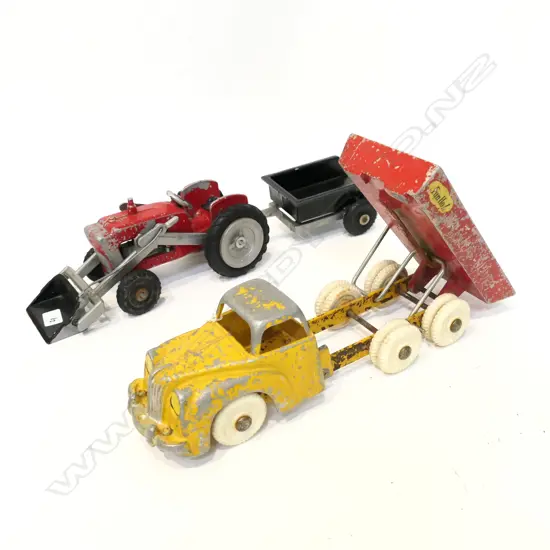 FUN HO TIP TRUCK + TRACTOR WITH TRAILER