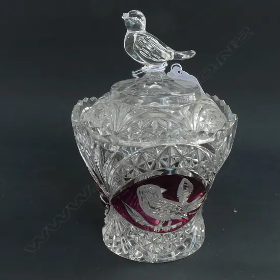 HOFBAUER CRYSTAL TRINKET JAR