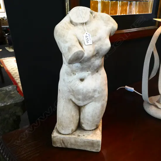 FEMALE TORSO CEMENT H. 530MM