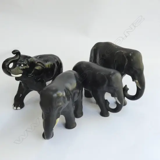 SET OF FOUR SYLVAC ELEPHANTS