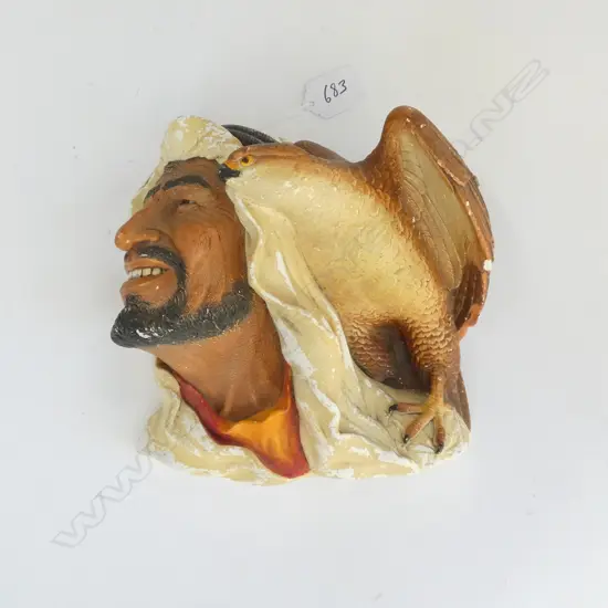 BOSSONS WALL PLAQUE, DESERT HAWKS, 220MM