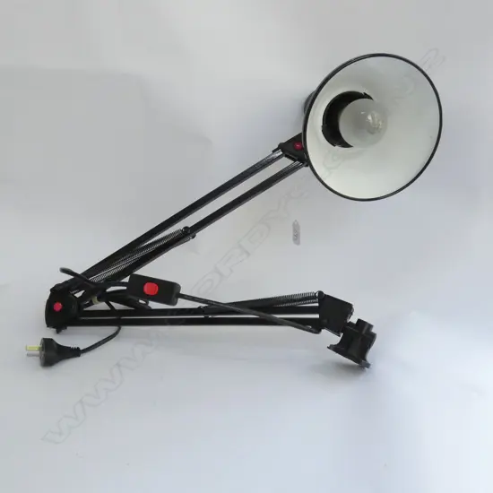 GOOD CLAMPING ANGLEPOISE LAMP, BLACK