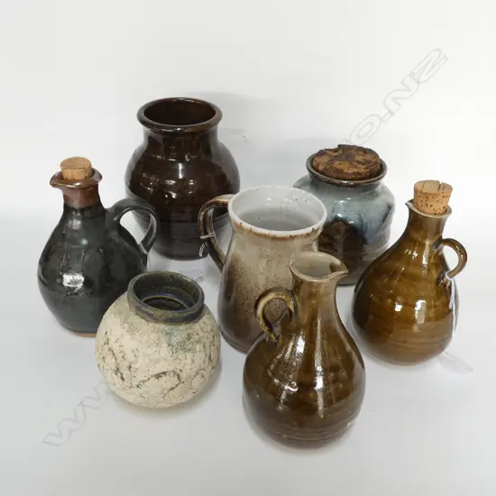 ASSORTED POTTERY JUGS, VASES, ETC