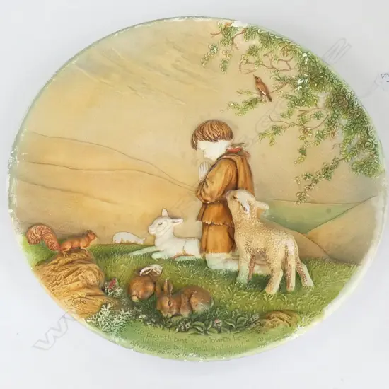 BOSSONS WALL PLAQUE, PRAYING BOY, 305MM