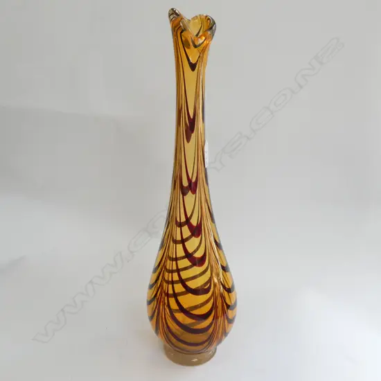 TALL, RETRO ART GLASS VASE, H.500mm