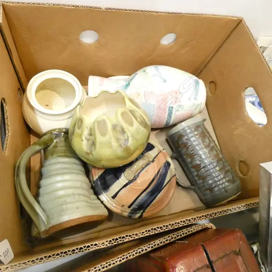 BOX LOT ASST. STUDIO CERAMICS 