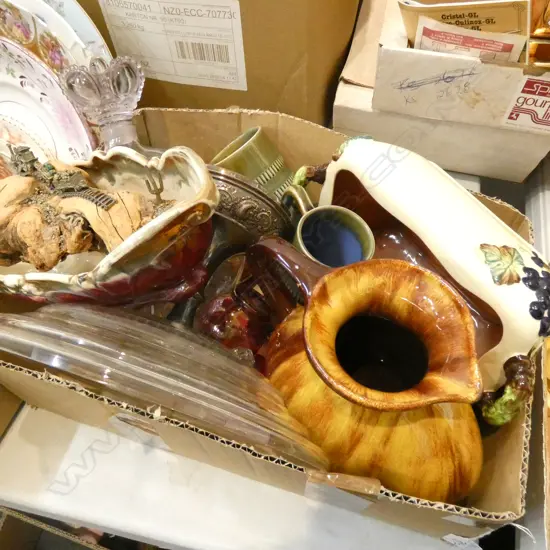 BOX LOT IRISH PORCELAIN ETC