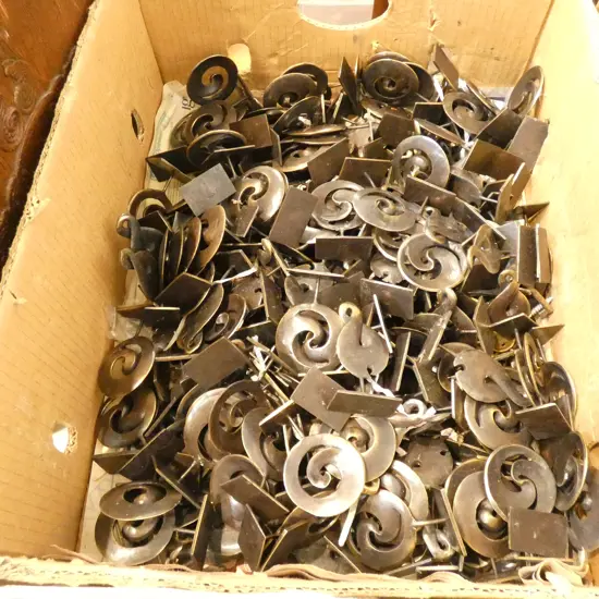 BOX LOT BRASS ASST. BRASS MAORI DESIGNS