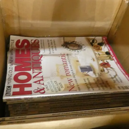BOX LOT BBC HOMES & ANTIQUES MAGAZINES