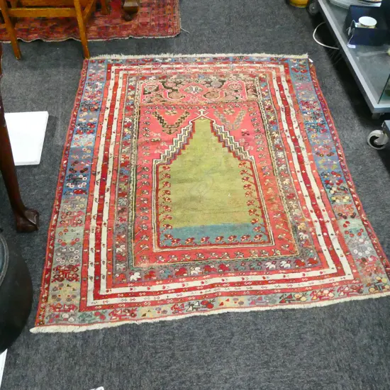19THC KERSEHIR CARPET - WORN