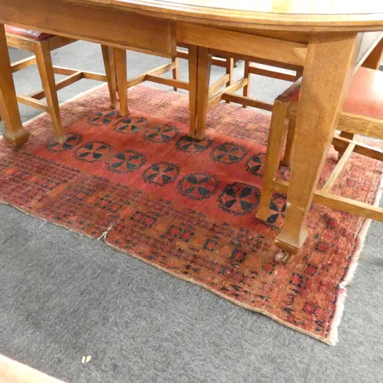 HAND KNOTTED ALL WOOL RUG SMALL TEAR 1580 X 1240MM