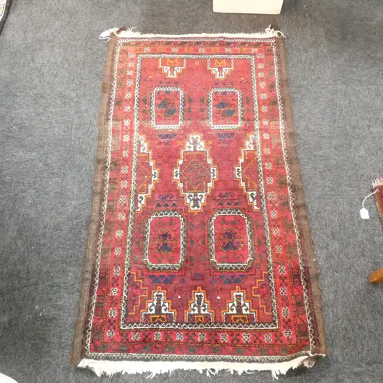 HAND KNOTTED ALL WOOL RUG 1250 X 720MM