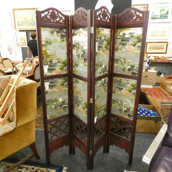 4 PANEL ORIENTAL SCREEN H. 1770MM