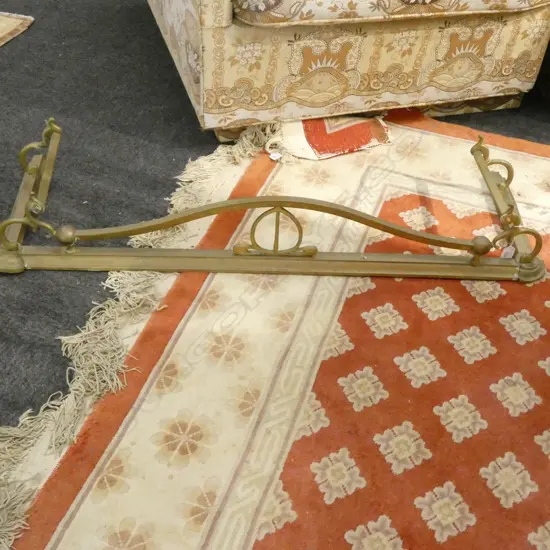 BRASS FIREPLACE HEARTH L. 1080MM