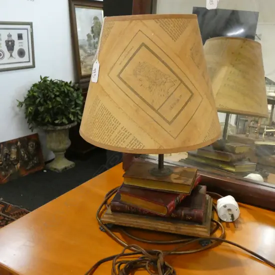 NOVELTY STACKED BOOKS LAMP H. 390MM