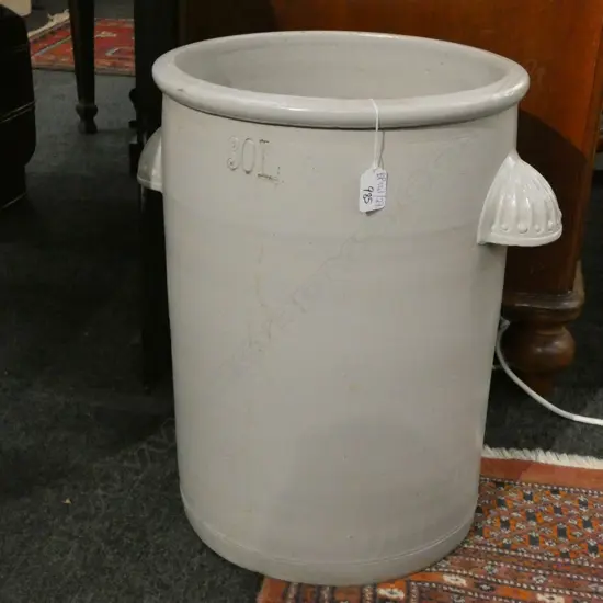 30L LARGE SALT GLAZED POT H. 455MM