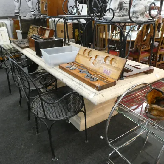 FIBREGLASS OUTDOOR TABLE L. 2400 X 900MM