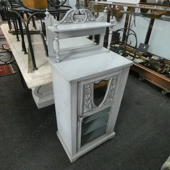 EDWARDIAN PAINTED MUSIC CABINET H 1200 MM