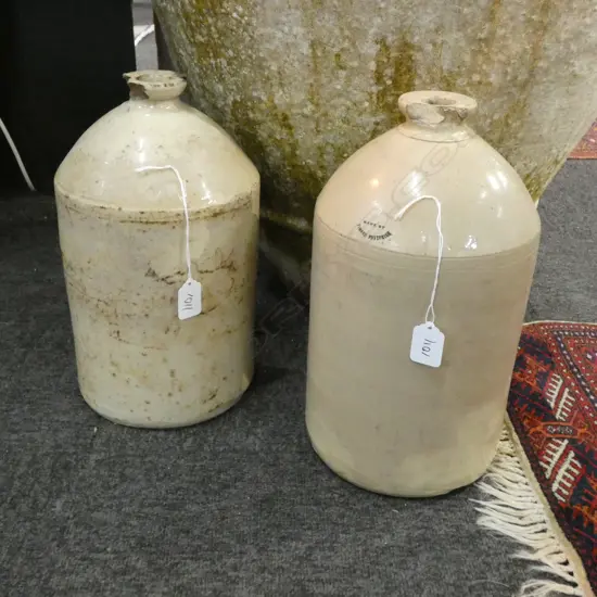 2 VINTAGE CROCKS ONE TIMARU POTTERIES BOTH AF H. 330MM